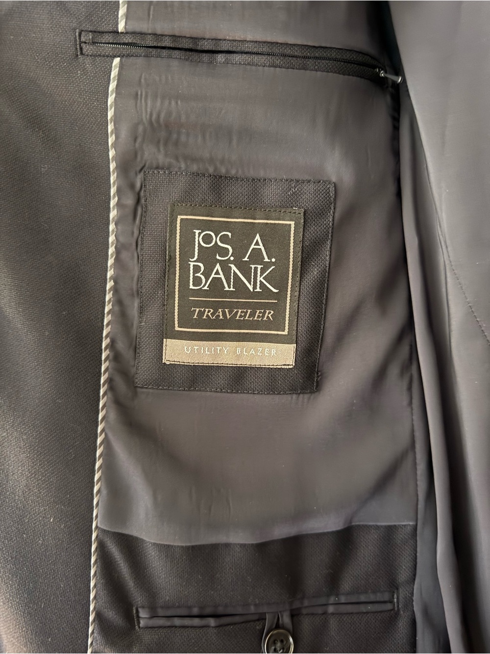 Jos. A. Bank Men's Black Two-Button Sport Coat - Picture 3 of 3